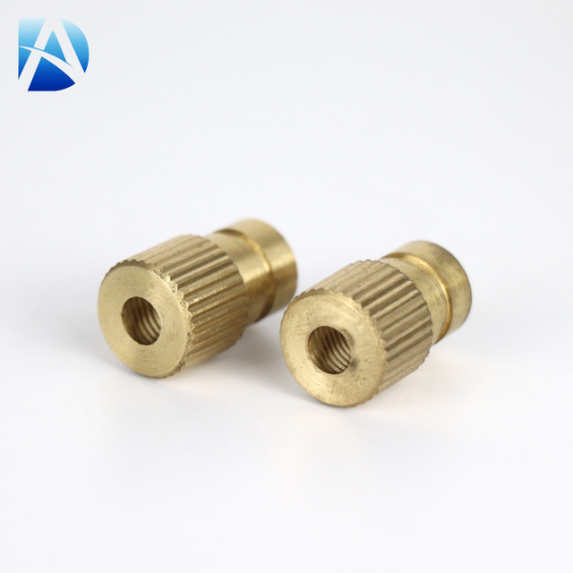 CNC Machined Brass Knurled Insert Nut with M4, M5, And M6 Thread