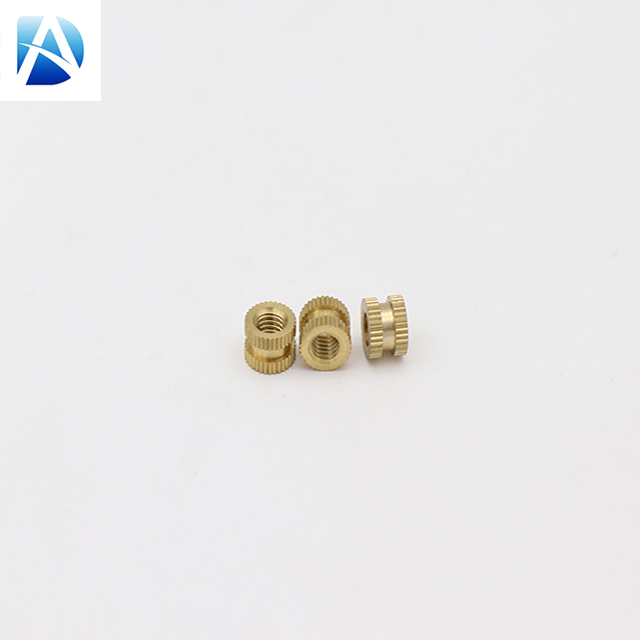 Brass Knurled Nut Inserts Self Tapping Slotted Nut Heat Staking Threaded Inserts Nuts