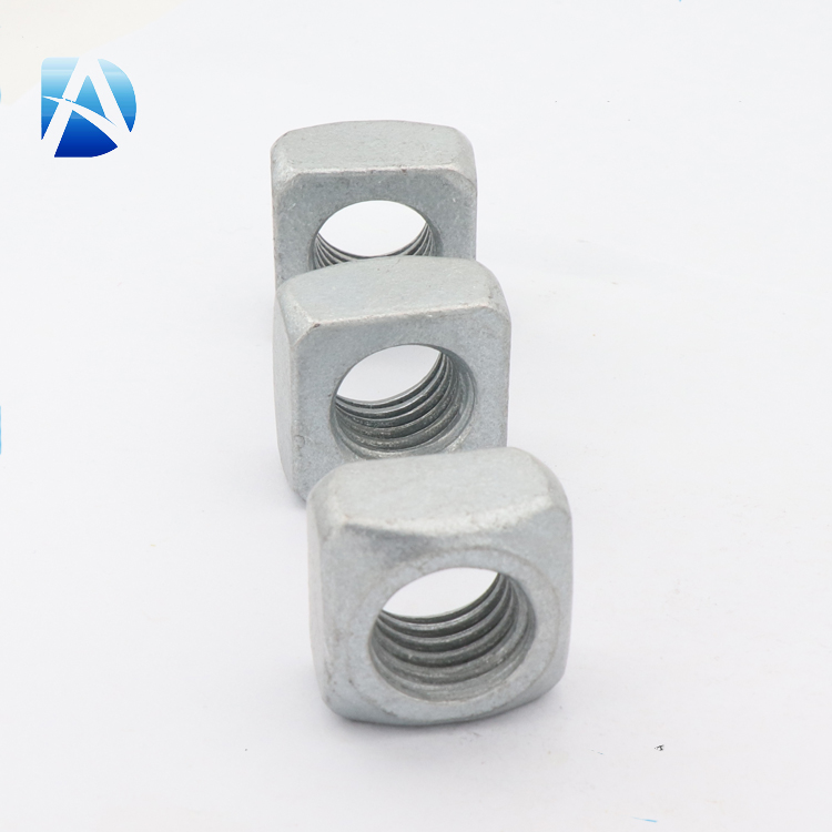 M12 M16 M20 Stainless Steel Square Head Nut DIN557 Or Galvanized Carbon Steel Square Nut