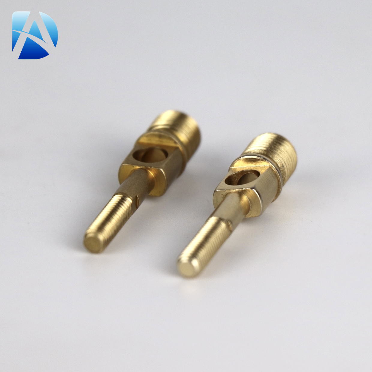 Precision CNC Machined Brass String Ball Head Screw with Threaded Hole for Custom Applications
