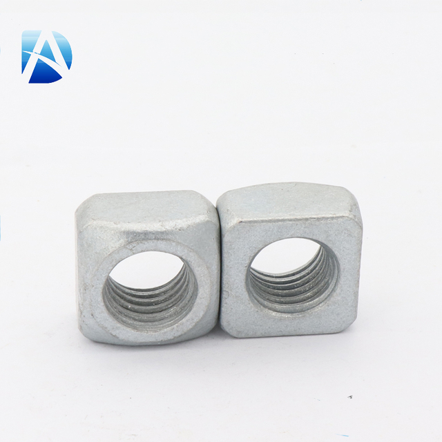 Stainless Steel Square Head Nut DIN557 M12 M16 M20 Galvanized Carbon Steel Square Nut