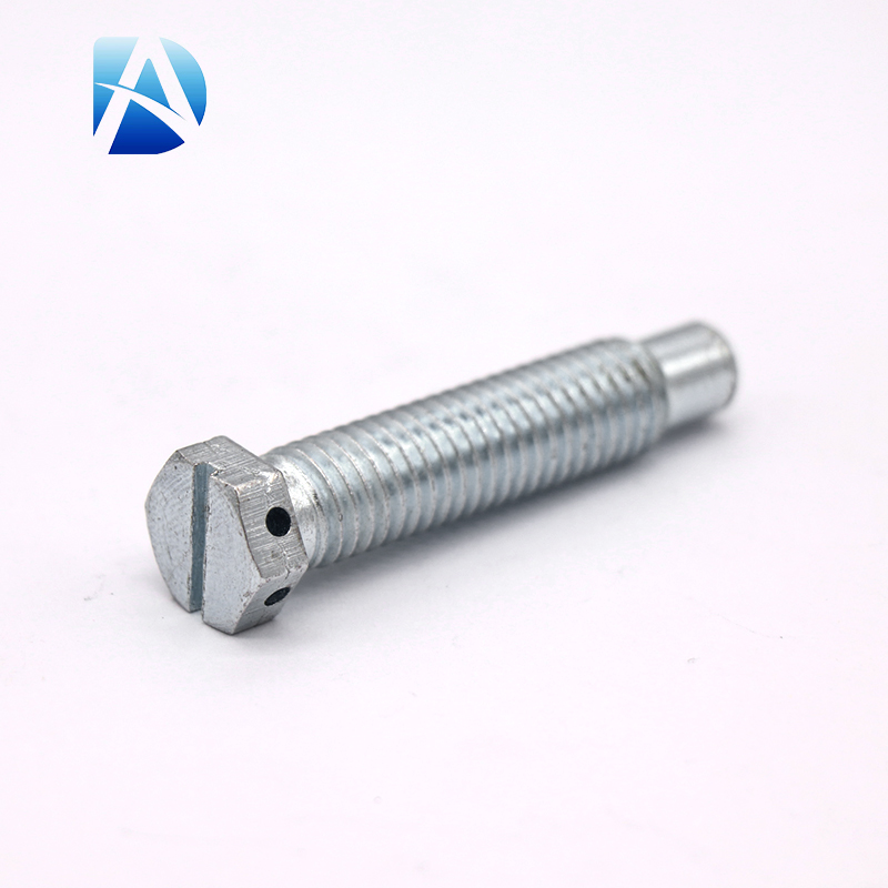 M8 M10 M12 Carbon Steel Grade 4.8 8.8 10.9 12.9 Blue White Zinc Plated Hex Bolt With Wire Hole