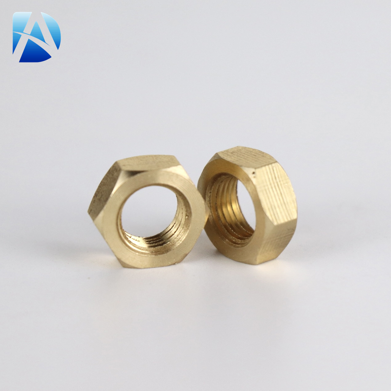 Brass Copper Bronze Alloy H59 H62 Heavy Style Hexagon Machine Bolt Nut Hex Jam Nuts