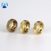 CNC Turning Service for Machined Brass Round Nuts with Knurled Metal Brass Threaded Inserts