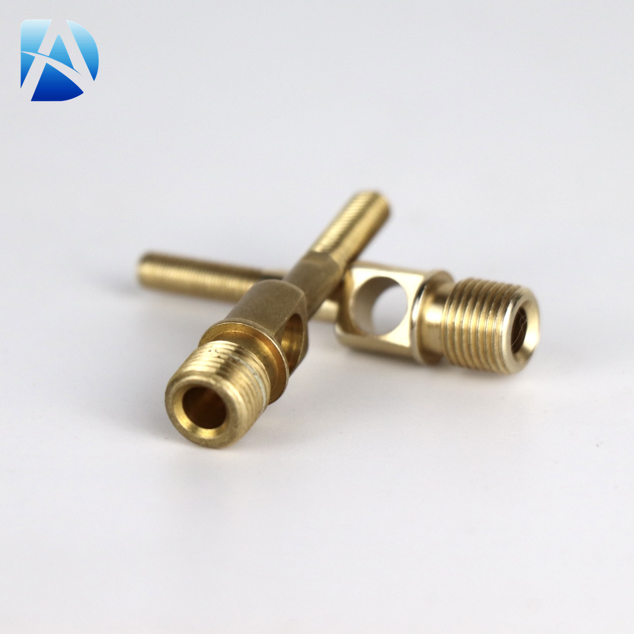 Precision CNC Machined Brass String Ball Head Screw with Threaded Hole for Custom Applications