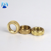 CNC Turning Service for Machined Brass Round Nuts with Knurled Metal Brass Threaded Inserts